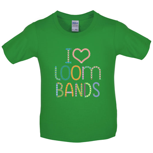 I Love Loom Bands Kids T Shirt