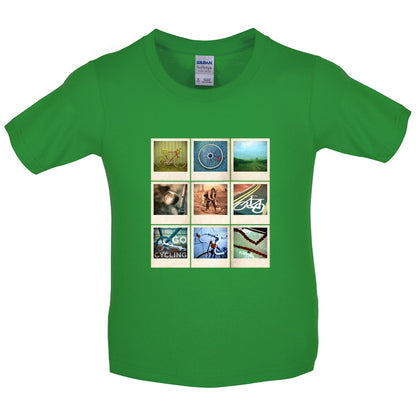 Go Cycling Photo Collage Kids T Shirt