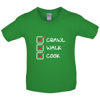 Crawl Walk Cook Kids T Shirt