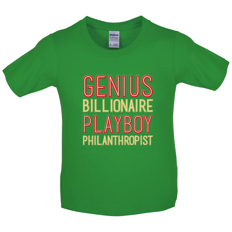 Genius Billionaire Playboy Philanthropist Kids T Shirt