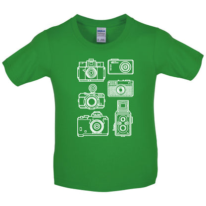 Vintage Cameras Kids T Shirt