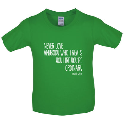 Never Love Anybody Kids T Shirt