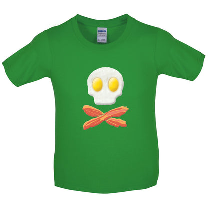 Eggs Bacon Skull and Bones Kids T Shirt