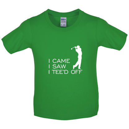 I Came I Saw I Tee'd Off Kids T Shirt