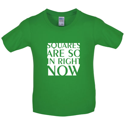 Squares Are So In Right Now Kids T Shirt