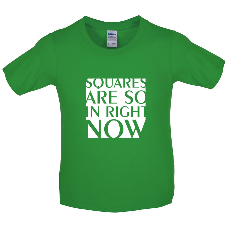 Squares Are So In Right Now Kids T Shirt