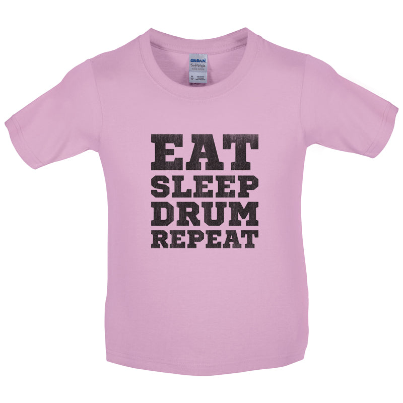 Eat Sleep Drum Repeat Kids T Shirt