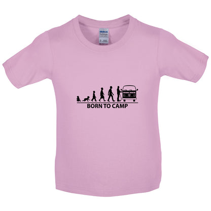 Born To Camp (Bay Window) Kids T Shirt