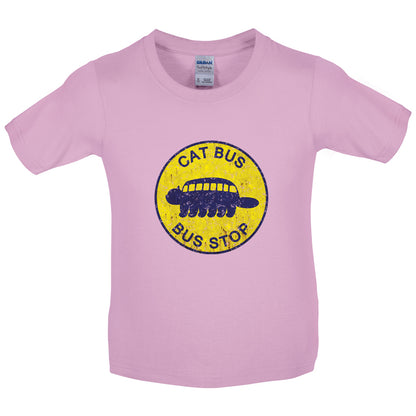 Cat Bus Stop Kids T Shirt