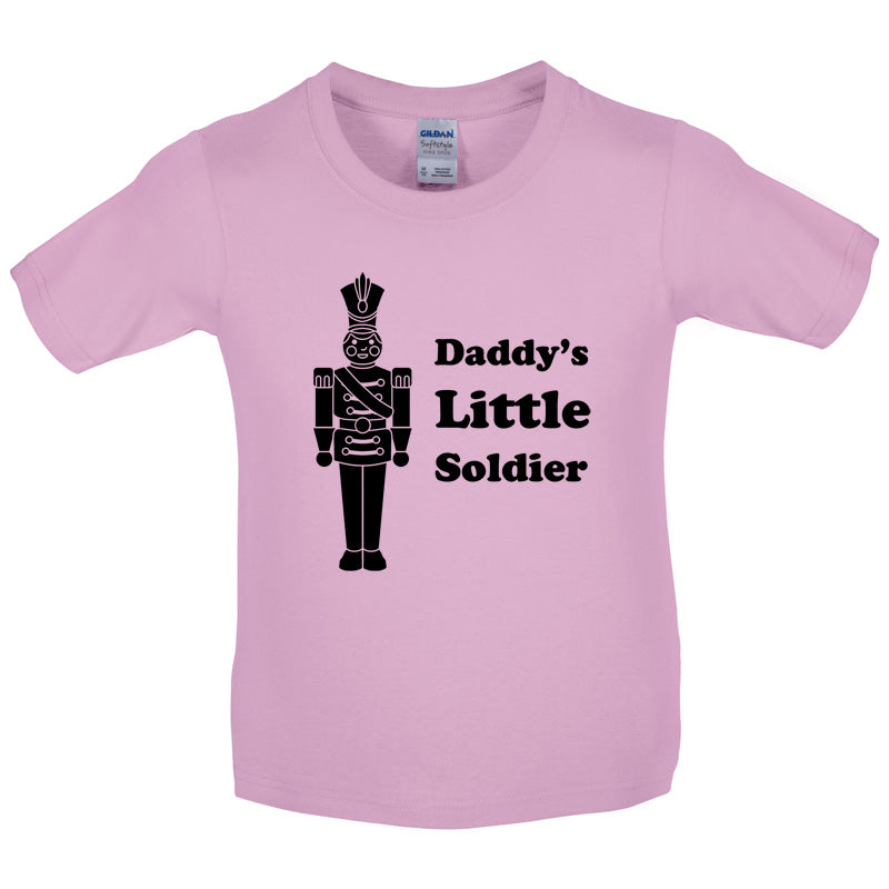 Daddy's Little Soldier Kids T Shirt