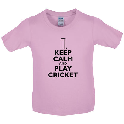 Keep Calm and Play Cricket Kids T Shirt