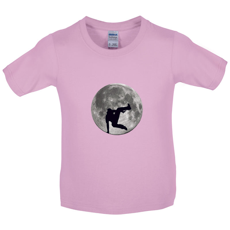 Free Running Moon Kids T Shirt