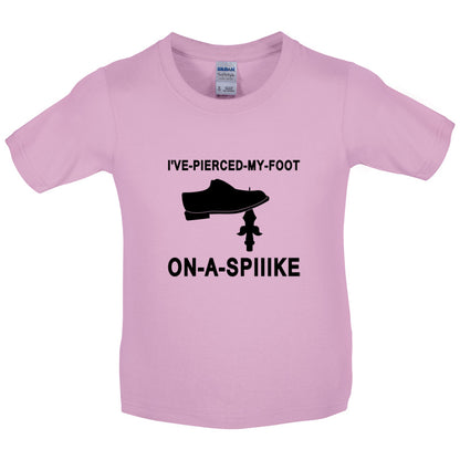 I've Pierced My Foot On A Spike! Kids T Shirt