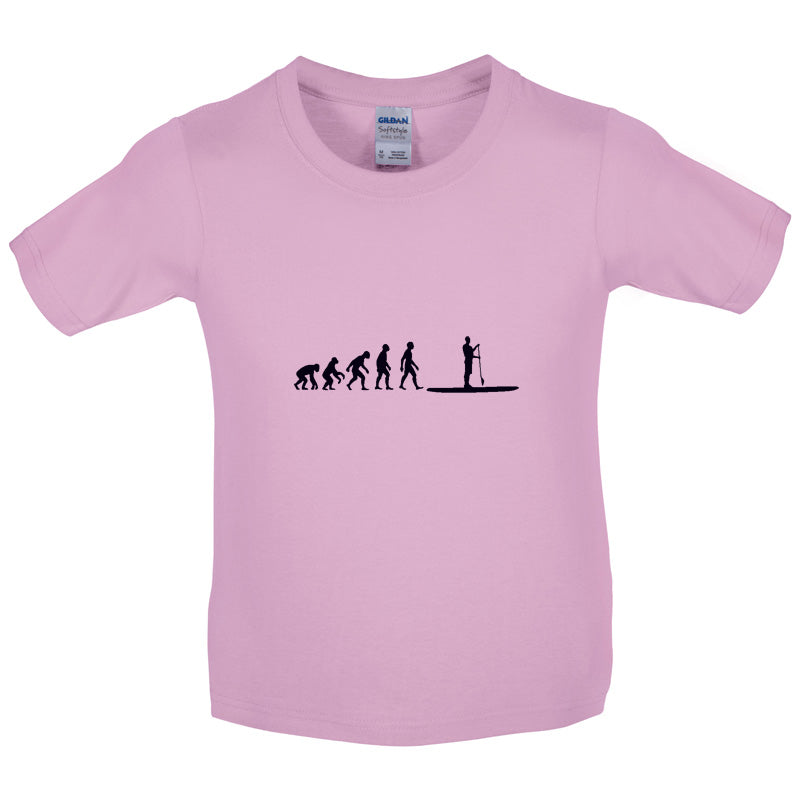 Evolution Of Man Paddle Board Kids T Shirt