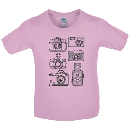 Vintage Cameras Kids T Shirt