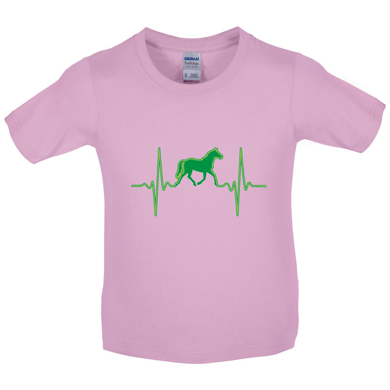 Heartbeat Horse Kids T Shirt