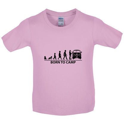 Born To Camp (Split Screen) Kids T Shirt