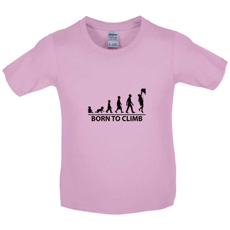 Born To Climb (Rock Climb) Kids T Shirt