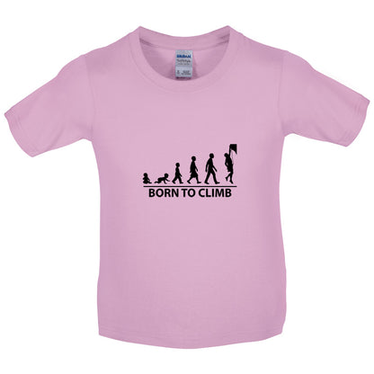 Born To Climb (Rock Climb) Kids T Shirt