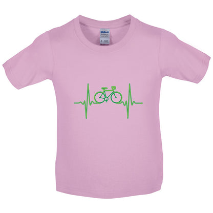 Cycling Heartbeat Kids T Shirt