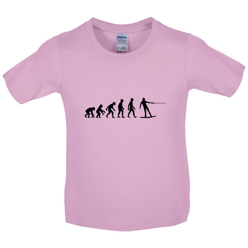 Evolution of Man Wakeboard Kids T Shirt