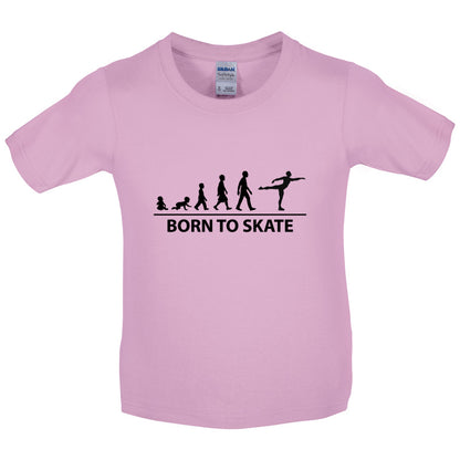 Born to Ice Skate Kids T Shirt