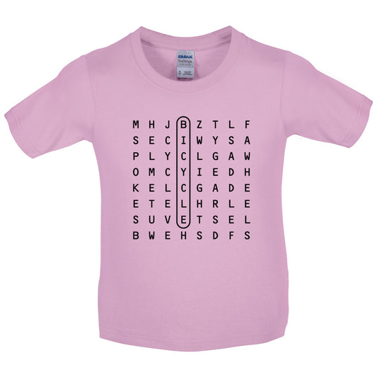 Word Search Bicycle Kids T Shirt