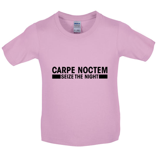 Carpe Noctem (Seize the Night) Kids T Shirt