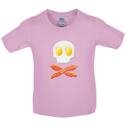 Eggs Bacon Skull and Bones Kids T Shirt