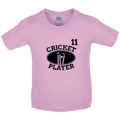 Cricket Player 11 Kids T Shirt