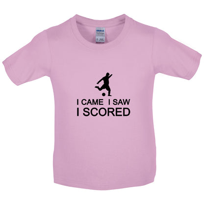 I Came I Saw I Scored Kids T Shirt