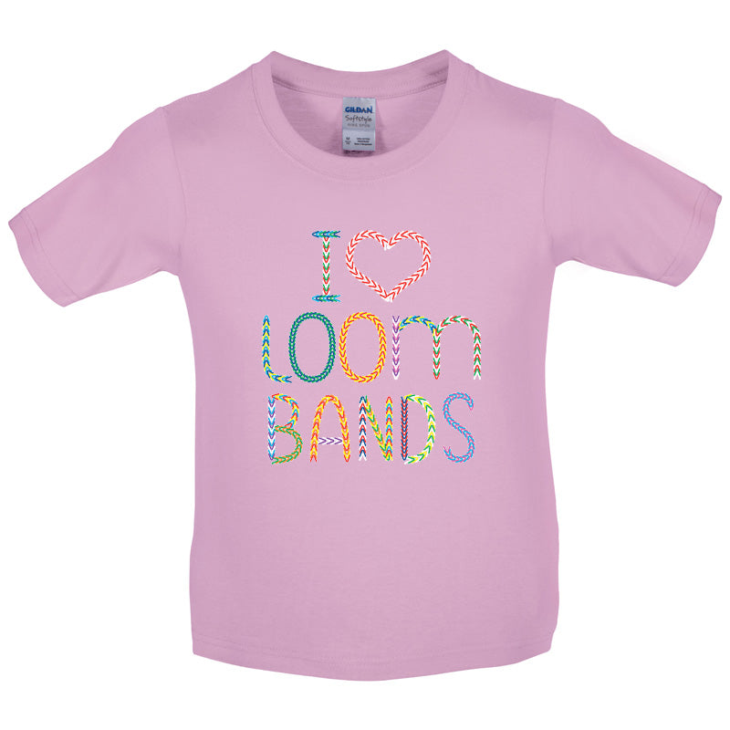 I Love Loom Bands Kids T Shirt