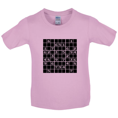 Sudoku Gamer Puzzle Kids T Shirt