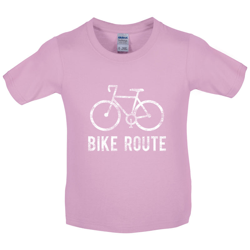 Bike Route Kids T Shirt