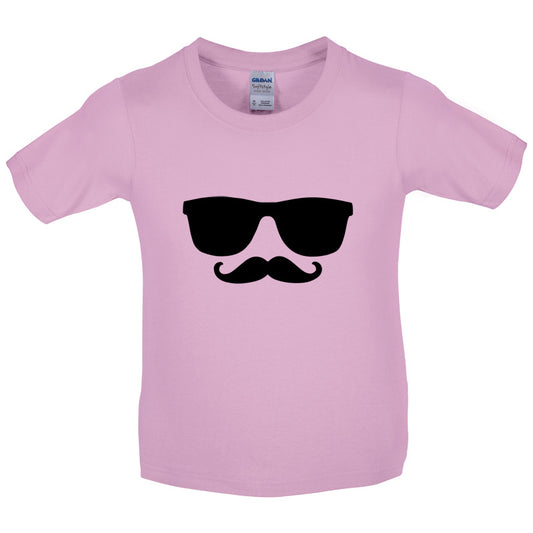 Moustache Glasses Kids T Shirt