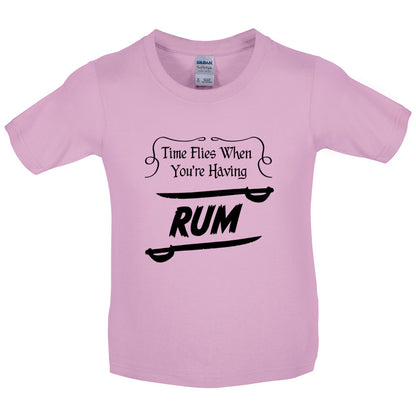 Time Flies When You're Having Rum Kids T Shirt