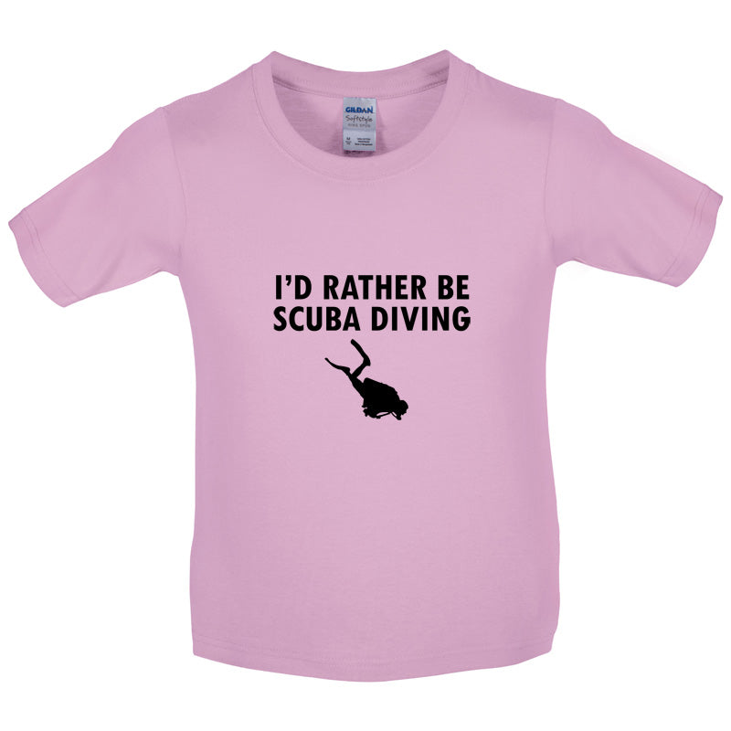 I'd Rather Be Scuba Diving Kids T Shirt