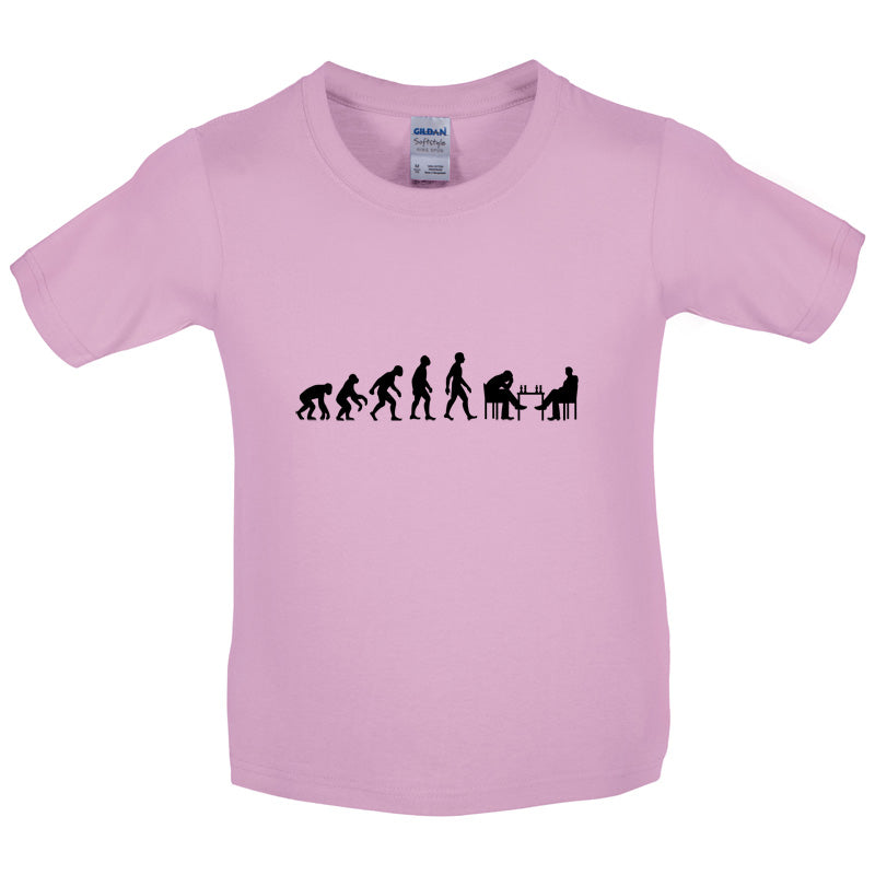 Evolution of Man Chess Kids T Shirt