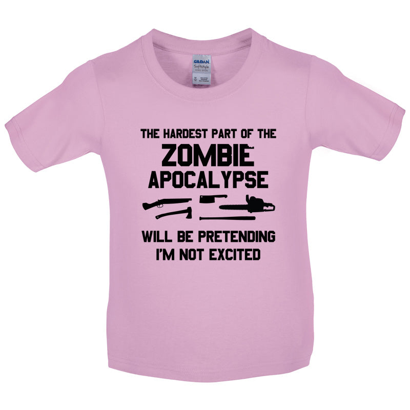 The Hardest Part Of The Zombie Apocalypse Kids T Shirt