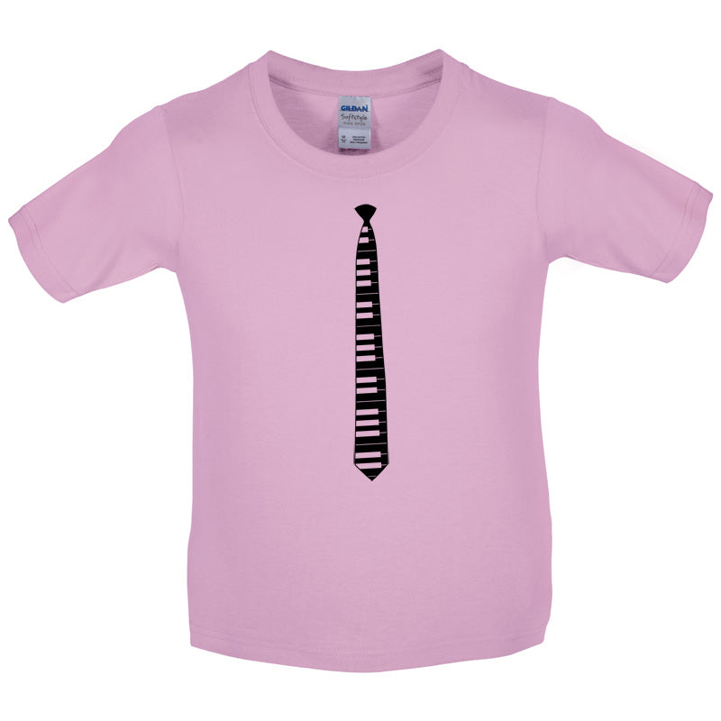 Piano Key Tie Kids T Shirt