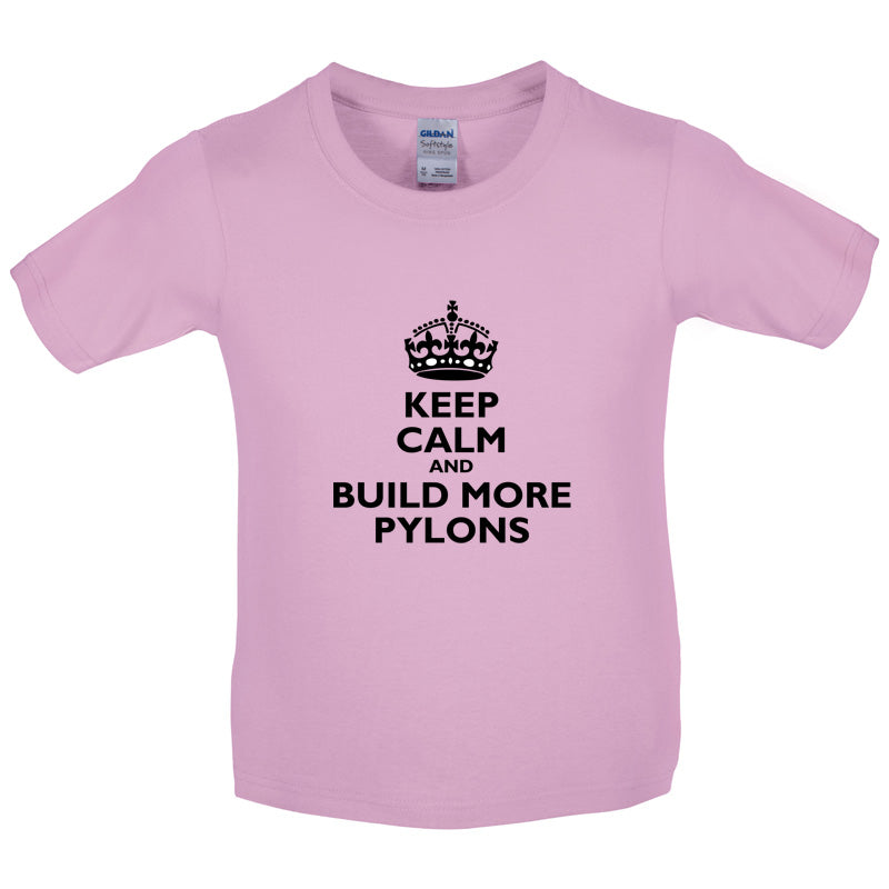 Keep Calm and Build More Pylons Kids T Shirt