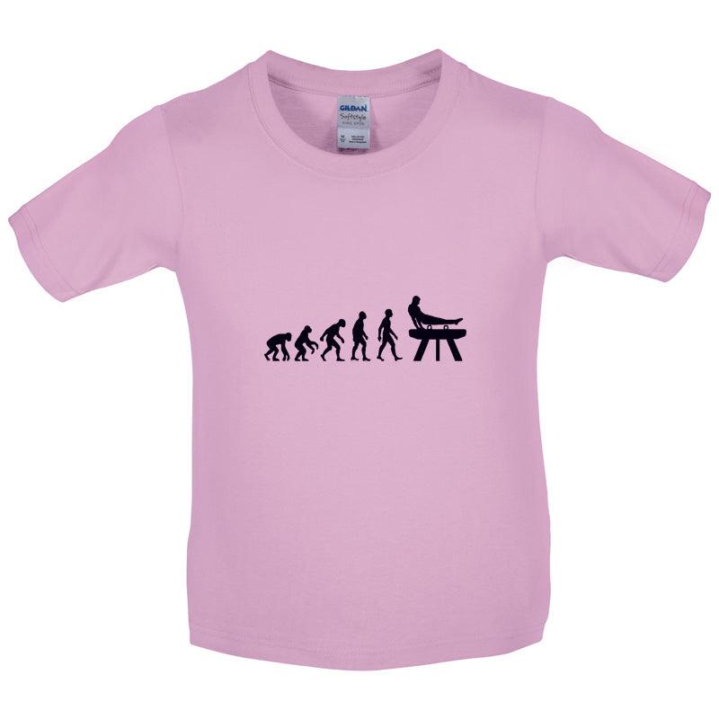 Evolution Of Man Pommel Horse Kids T Shirt