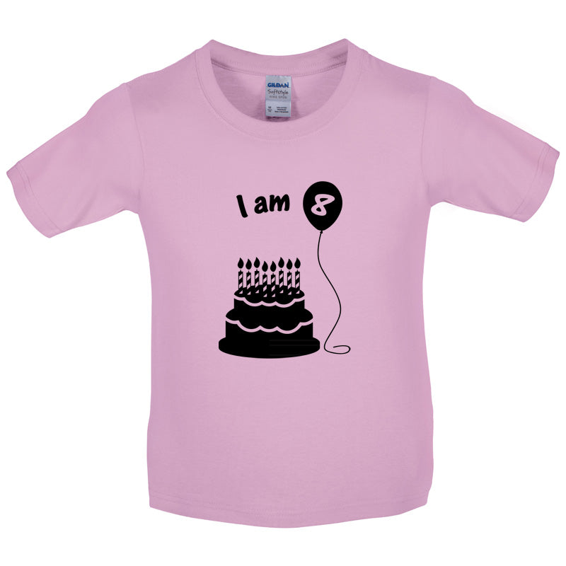 I Am 8 Kids Birthday T Shirt