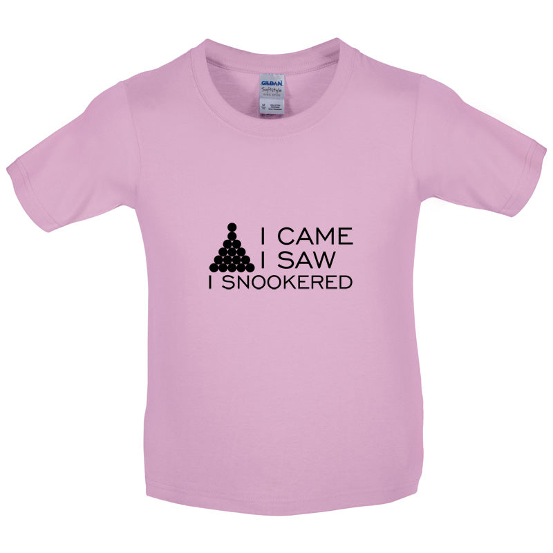 I Came I Saw I Snookered Kids T Shirt