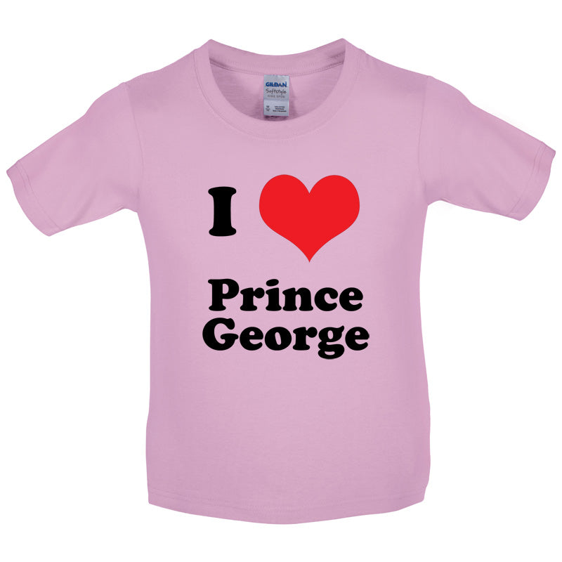 I Love Prince George Kids T Shirt