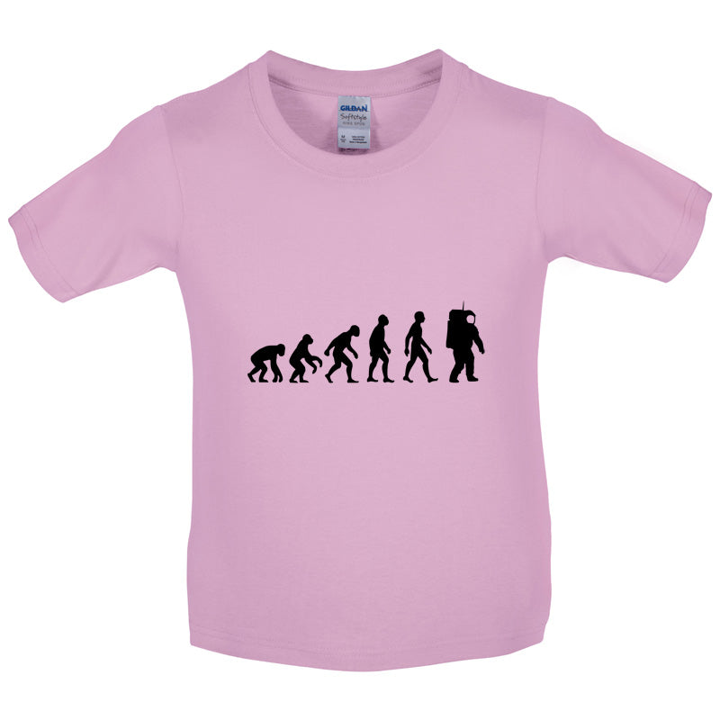 Evolution of Man Astronaut Kids T Shirt