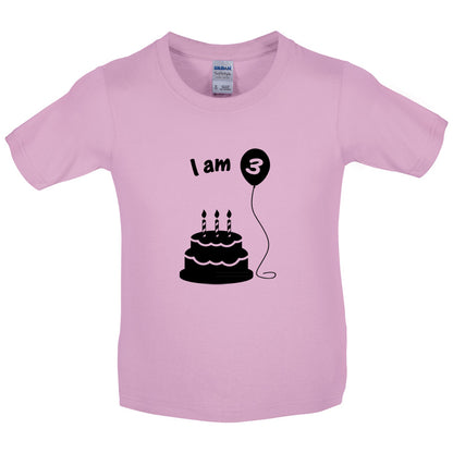 I Am 3 Kids Birthday T Shirt