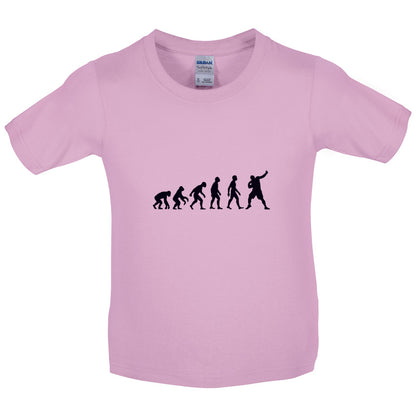 Evolution Of Man Shot Put Kids T Shirt