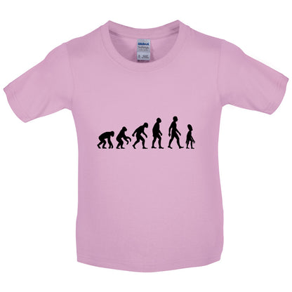 Evolution of Man Alien Kids T Shirt