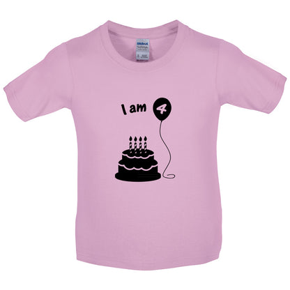 I Am 4 Kids Birthday T Shirt